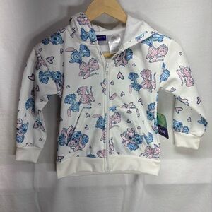 Disney Stitch Hoodie Jacket Kids Size 6 All Over Print. Super Cute.‎ NWT